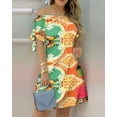 thumbnail image 3 of Robe Mini Aguichant Épaules Dénudées Femme Printemps Été Mode Décontractée Col Rond Manches Courtes Imprimé Lettre Robes pour Femmes 2024 FJH, 3 of 7