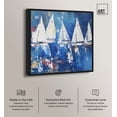 thumbnail image 2 of Sailboats in Blue Canvas Classic Coastal Art by Art Remedy, Black Frame, 30" x 30", 2 of 7