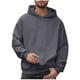thumbnail image 2 of Sudadera con capucha para hombre, color liso, deportiva, de moda, holgada, con cremallera, cordón, bolsillo, manga larga, blusa de poliéster., 2 of 7