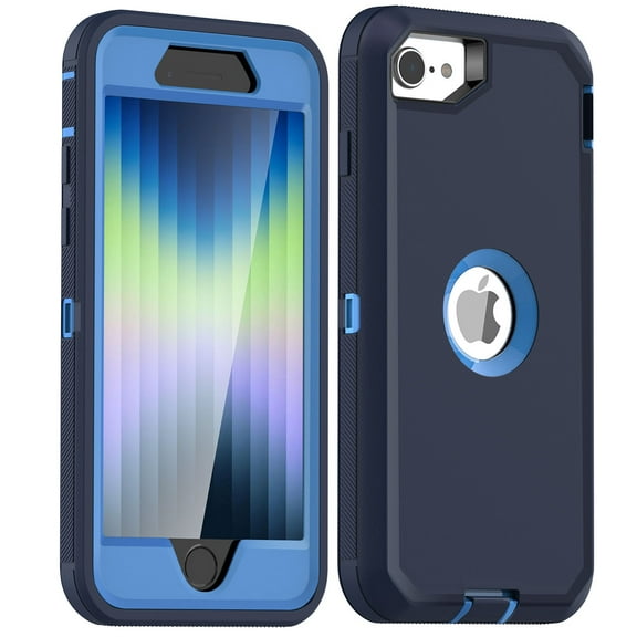 For iPhone SE 3rd Generation (2022) Case/iPhone SE 2nd Generation (2020) Case Shockproof Heavy Duty Stand Protective Cover Built-in Screen Protector