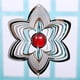 thumbnail image 3 of 2Pcs ~ Flor 3D Metal Colgante Viento / Winds Chime Escultura de jardín giratoria Decoración giratoria con centro de bolas Sunnimix Metal Wind Spinner, 3 of 8