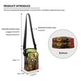 thumbnail image 6 of HELLHERO Underarm Shoulder Bag for Unisex Polyester Crossbody Bags with with Shoulder Strap, Galloping Horse in Meadow, 6 of 7
