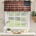 thumbnail image 3 of 2 Pack Valances for Windows, American Flag Window Valances for Living Room/Bedroom/Bathroom, Retro Shabby US Star Striped Flags Light Filtering Kitchen Curtain Valance Window Treatment 54"W x18" L, 3 of 9
