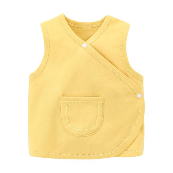 zbxnLI Newborn Baby Boys Girls Vest Soft Cotton Waistcoats Lightweight Sleeveless Vests 0-3 Years