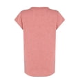 thumbnail image 3 of Jzuxvd Women's Casual Cap Sleeve V Neck T Shirts Basic Summer Tops Loose Solid Color Blouse Pink M, 3 of 7