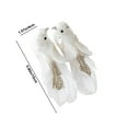 thumbnail image 3 of Xecvkr Christmas Tree Decoration Faux Flying Bird Ornament Clip On White Pink Realistic Foam Nature Scene Branch Hanging 5.9in 2pcs, 3 of 6