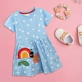 thumbnail image 4 of Coerni Girls Summer Dresses, Toddler Girl Casual Dress Kids Short Sleeve Cotton Basic Dresses for Leggings 2 to 8 Years, 4 of 9