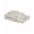 thumbnail image 2 of Gray Paisley Floral Towel Set of 3, Soft Microfiber Bath Towels, Hand Towel, Washcloths, Farmhouse Spring Summer Flowers Quick-Dry Absorbent Towels for Bathroom Kitchen Hotel Beach Gym Spa, 2 of 7