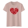 thumbnail image 4 of T-shirt Femme Saint-Valentin 2026 Mode Manches Courtes Col Rond Cœur Graphique, 4 of 4