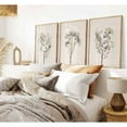thumbnail image 4 of 3 Pieces Art Prints Beige Botanical Line Poster Pictures Botanical Canvas Wall Painting for Home Office Decoration with Inner Frame, 4 of 4