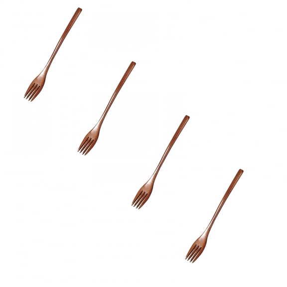 ACDANC 4pcs Wooden Fork Bamboo Kitchen Cooking Utensil Tool Natural Wood Tableware 22.5cmx2.8cm