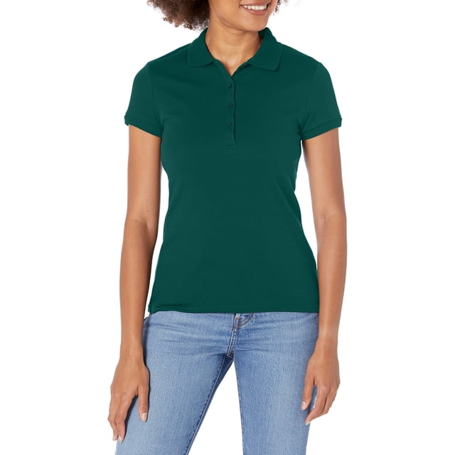 Camisa Polo IZOD de Manga Corta Verde Bosque Talla S