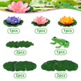 thumbnail image 3 of Flores flotantes de espuma de loto con forma de rana de PietyPet, 10 unidades, 3 of 4