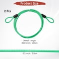 thumbnail image 3 of Cable de Seguridad Uxcell con Asas [2Pcs] - 3.28ft / 39.4 Pulgadas Cable de Seguridad para Candado de Equipaje de Acero Inoxidable para Bicicletas y Equipaje - [Verde], 3 of 6