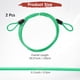 thumbnail image 3 of Cable de Seguridad Uxcell con Asas [2Pcs] - 3.28ft / 39.4 Pulgadas Cable de Seguridad para Candado de Equipaje de Acero Inoxidable para Bicicletas y Equipaje - [Verde], 3 of 6