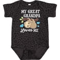 thumbnail image 3 of Inktastic My Great Grandpa Loves Me with Sloth and Hearts Boys or Girls Baby Bodysuit, 3 of 5