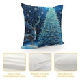 thumbnail image 4 of Patifu Kids Christmas Throw Pillow Covers Soft Christmas Tree Pillow Cases Cushion Covers for Boys Girls Cute Deer Xmas Theme Snowflake Throw Pillowcases Blue Glitter Cushion Cases 18x18in, 4 of 5