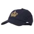 thumbnail image 2 of Glitter Crown Embroidered Unstructured Washed Cap - Navy OSFM, 2 of 5