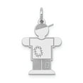 thumbnail image 1 of 14k White Gold Kid Charm, 1 of 2