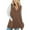 Brown, variant on Timegard Tank Tops for Women Trendy V Neck Sleeveless Knit Vests Mid Long Casual Loose Tops with Pockets