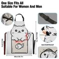 thumbnail image 3 of Yayeee Chief Kitchen Apron with Pockets for Cooking Water Resistant Unisex Adjustable Neck Strap, Beige Chubby Cat, 3 of 7