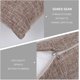 thumbnail image 4 of Paquete de 4 fundas de cojín de 45 x 45 pulgadas, funda de cojín de lino de 18 x 18 pulgadas, funda de almohada decorativa cuadrada, con cremallera invisible para sofá, cama, coche, oficina, color caqui brillar Electrónica, 4 of 5