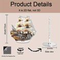 thumbnail image 2 of Rotating acrylic ornament featuring a detailed clay-like pirate galleon with fantasy elements, showcasing intricate craftsmanship and ultra-high resolution, 2 of 8