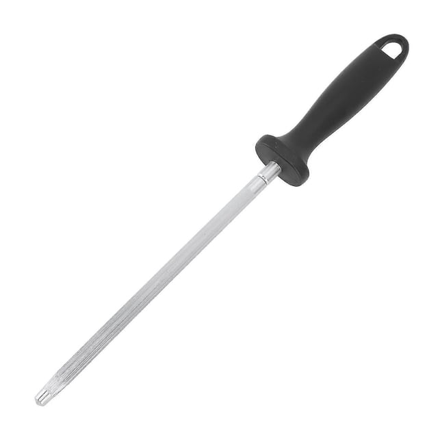 Carbon Steel Sharpening Steel Honing Rod for Knives, Professional Kitchen Chef Sharpener with Comfortable Plastic Handle