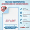 thumbnail image 2 of Disposable Underpads 23”x36” [150-Pads] Moderate Absorbency Chux Incontinence Bed Pads, Quilted Fluff, Large (Packed 3 x 50 Per Case), 2 of 7