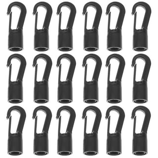 Bulk Pack of 4 Extra Long 70 inch Heavy Duty Black Bungee Cords with Carabiner  Hooks 