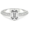 thumbnail image 4 of 4 Carat IGI Certified Emerald Shape Lab Grown Diamond Engagement Ring | 14K White Gold |Eloa Secret Halo Diamond Ring | FG-VS1-VS2 Quality Friendly Diamonds, 4 of 5