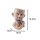 thumbnail image 3 of Maceta con forma de cabeza de maceta y orificio de drenaje, modelo creativo de chico musculoso, maceta para flores Caqui, 3 of 9