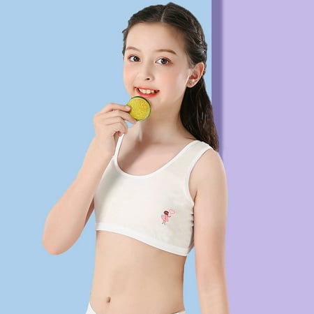 

LINMOUA Kids Girls Underwear Cotton Bra Vest Children Underclothes Sport Undies Clothes