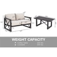 thumbnail image 3 of Gymax 2PCS Patio Loveseat & Table Set Cushioned Outdoor Conversation Furniture Set, 3 of 6