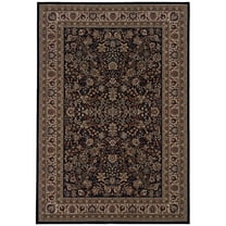 Oriental Weavers Ariana Area Rug - 213K8 - 10' x 12'7" - in Black/ Ivory - Vintage Inspired, Stain Resistant, Family and Pet Friendly , Family, Dining, Living Room Rug