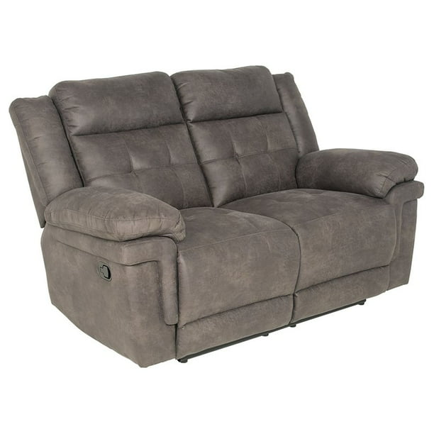 Steve Silver Anastasia Fabric Reclining Loveseat in Gray