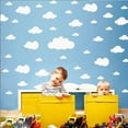 thumbnail image 1 of 68Pcs Wall Stickers Sizes Removable Sizes Removable PVC PVC Home Decals Clouds Self-Adhesive Art Wallpapers Kids Rooms Window Background Props White, 1 of 7