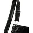thumbnail image 7 of Sxiwei Men's Shiny Metallic Bib Overalls Dungarees Suspender Hot Shorts Pants Festival Party Clubwear Black S, 7 of 7