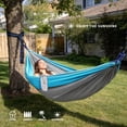 thumbnail image 6 of Camping Hammocks, Double & Single Hammock with Tree Straps,Portable Lightweight Parachute Nylon Camping Gear for Outside Hiking Beach Backpack Survival Travel, 6 of 13