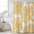 thumbnail image 2 of Extra Long Shower Curtain 72x96 Inch, Yellow Coral Shower Curtain Waterproof Bathroom Decor, Coastal Summer Ocean Nautical Sea Fabric Bath Curtain Set Accessories with Hooks, 2 of 7