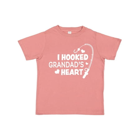 

Inktastic I Hooked Grandad s Heart with Fishing Rod Gift Toddler Boy or Toddler Girl T-Shirt