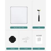 DIY 16 Cube Storage Organizer Shelf Closet Cubbie Storage Bookcase for Bedroom Living Room White Translucent