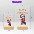 thumbnail image 5 of Merry Christmas Boston Terrier Enjoys Woofmas Winter Xmas Holiday Acrylic Plaque Sign Ashwood Base Gentleman Dog Lover Gifts Home Desk Decor - 02022, 5 of 5