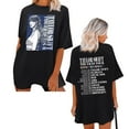 thumbnail image 1 of TayIor Sw1ft Chemises, Tyler Sw1ft Merch, Tyler Sw1ft, Mode Décontractée Imprimée Col Rond Manches Courtes Chemises Blouse Femme Graphique Amateur de Musique TKFASHION Noir m, 1 of 6