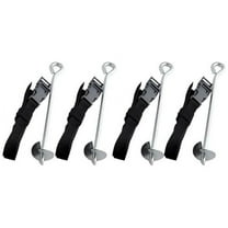 ExacMe Trampoline Stakes Anchors Safety Kit Heavy Duty Steel Galvanized, Pack of 4, S001