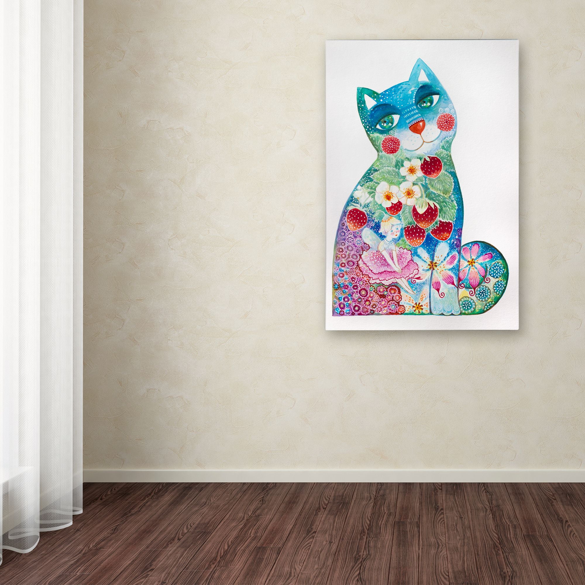 Trademark Fine Art '1 Magic Cat' Canvas Art by Oxana Ziaka