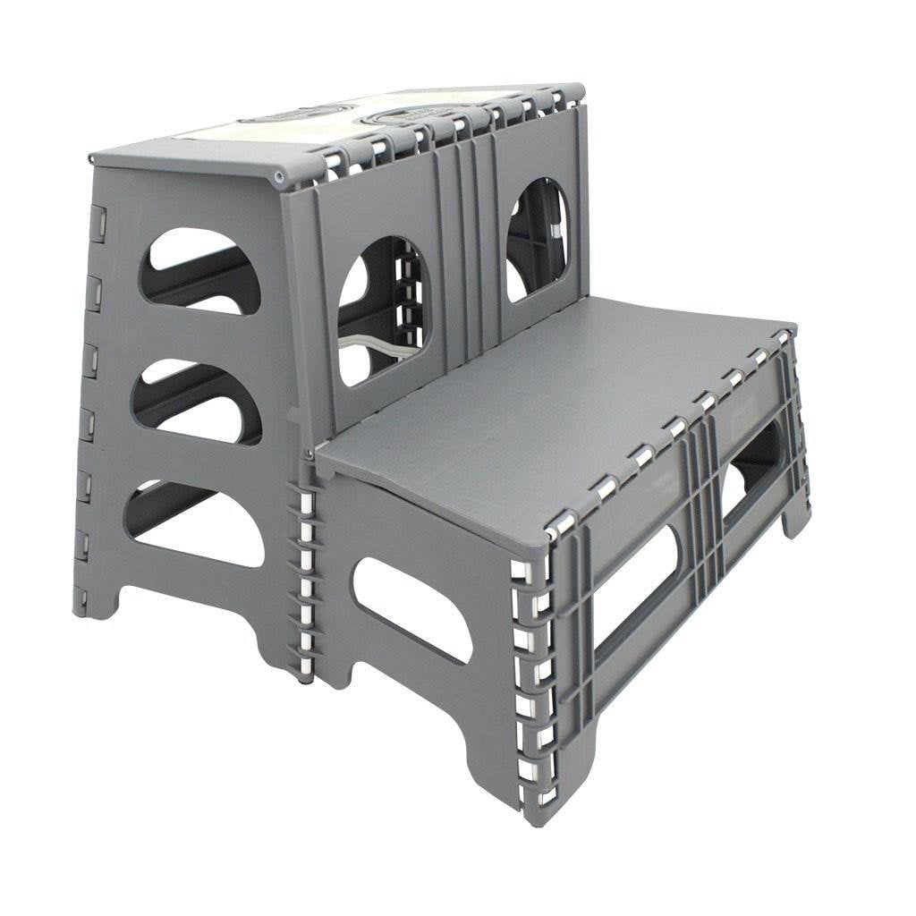 Range Kleen 2 Step Folding Plastic Stepping Stool for Indoor Home Use, Gray | Walmart Canada