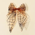 thumbnail image 3 of yunLXY Under $5 Halloween Bow Hair Clips Spider Web Hair Bows Hair Barrettes Spider Web Mesh Tulle Hair Pins Cute Hair Accessories for Women Girls Halloween Party Favor Supplies One Size, 3 of 3