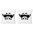thumbnail image 1 of Ambesonne Animal Throw Pillow Cover 2 Pack, Panda Wants to Hug, 18", Black White, 1 of 6