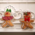 thumbnail image 4 of Muñecos colgantes de hombre de jengibre de árbol de Navidad, regalo de juguete de muñecas de tela de Navidad (1 unidad, marrón), 4 of 5